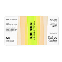 Serumetiketter för stripe Bläck Neon Dropper Flask Fraktsedel