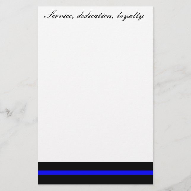 Serva dedikation, den stationära lojaliteten brevpapper (Framsida)
