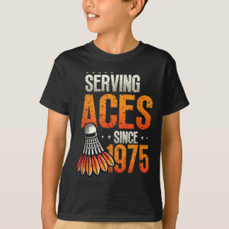 Serva Ess sedan 1975 Badminton Älskare 50:e födels T Shirt