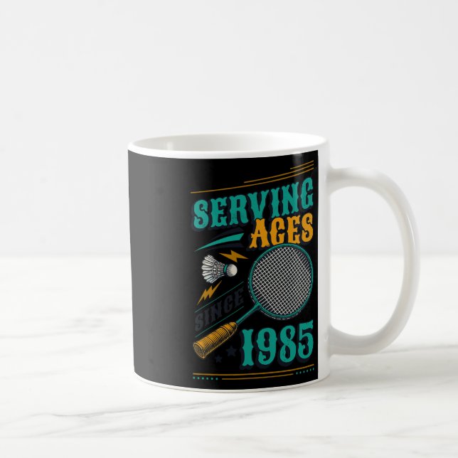 Serva Ess sedan 1985 Badminton Älskare 40:e födsel Kaffemugg (Höger)