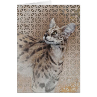 Serval Blank Card av Andrew Denman Hälsningskort
