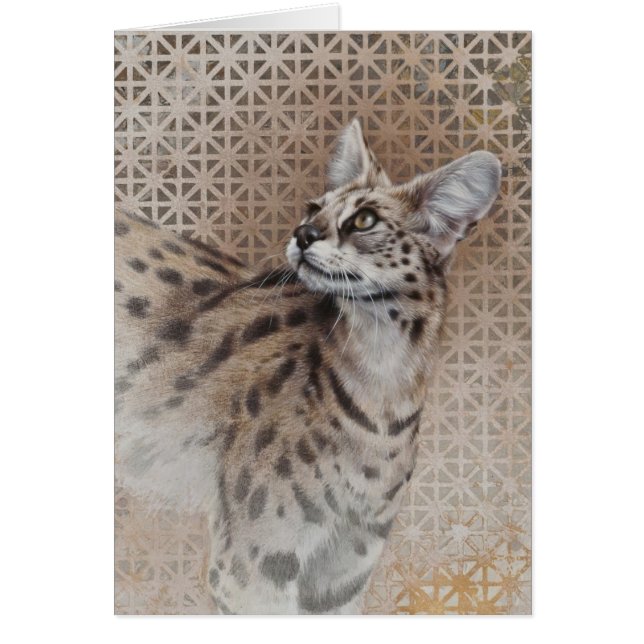 Serval Blank Card av Andrew Denman Hälsningskort (Framsidan)