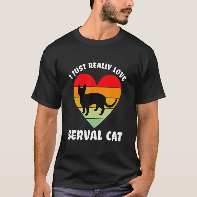 Serval Cat älskade Cat T Shirt (Framsida)