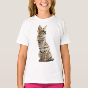 Serval med halsduk Sidoprofil Barn T Shirt