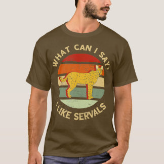 Serval Retro Vad kan jag säga Serval Cat African W T Shirt