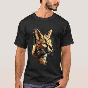 Serval Stort Katt Afrika Savannah Leopard Katt Söt T Shirt