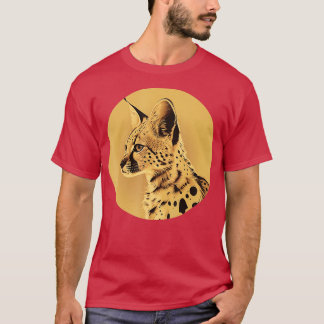 Serval Vild katt Serval Cat African Wildcat Animal T Shirt