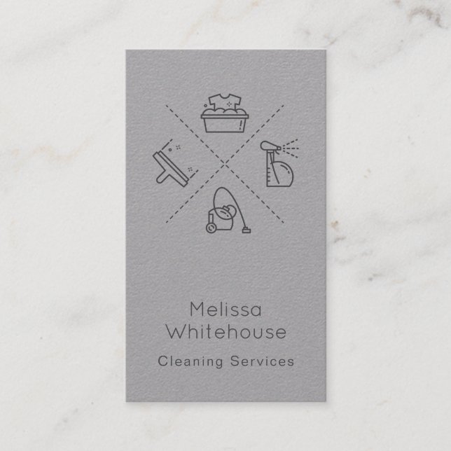 Servar slät modern lokalvård för lägenheten visitkort (Framsida)