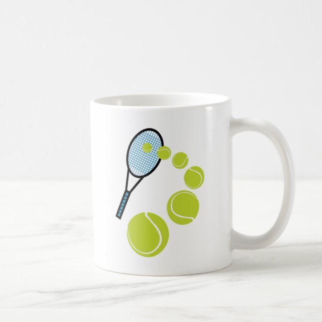 SERVE för tennisFLÄKTSKIVA Kaffemugg (Höger)