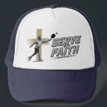 Serve With Faith Christian Pickleball Trucker Hat Keps<br><div class="desc">Serve With Faith Christian Pickleball Trucker Hat</div>