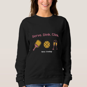 Servera Dink Klirka Rolig Pickleball Vin Social Kl T Shirt