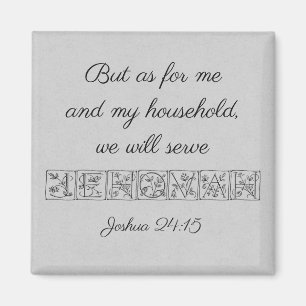 Serveraa Jehovah… Scripture Magnet~Silver Magnet