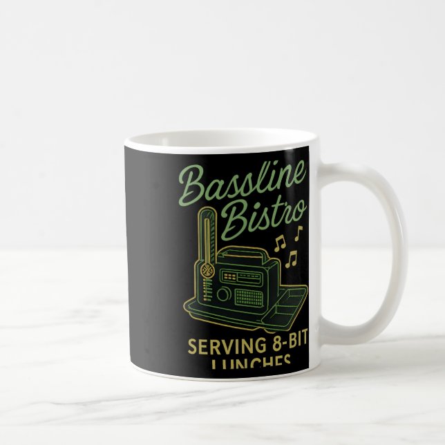 Serverar 8-bitars luncher Retro Neon Gamer Nyhet  Kaffemugg (Höger)