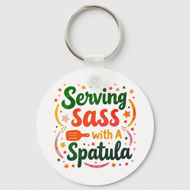 Serverar Sass med en stekspade nyckelring (Framsida)
