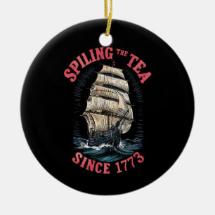 Serverar Te Sedan 1773 4:e Juli Julgransprydnad Keramik