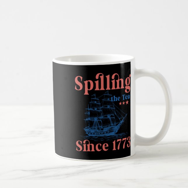 Serverar Te Sedan 1773 Patriotisk 4:e Juli  Kaffemugg (Höger)