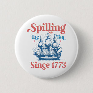 Serverar Te Sedan 1773, Patriotisk, 4:e Juli Knapp