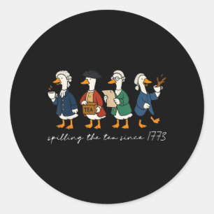 Serverar Te Sedan 1773 Rolig Gås Runt Klistermärke