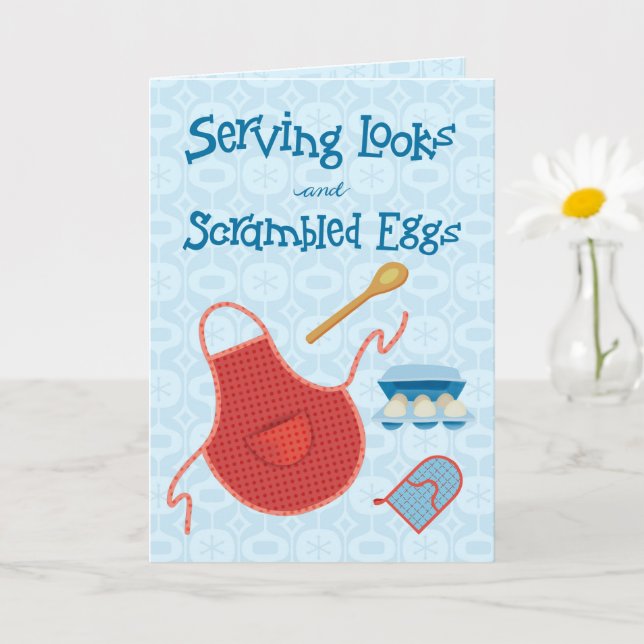 Serverar Utseende och Äggröra - Retro Förkläde Kort (Liten växt)