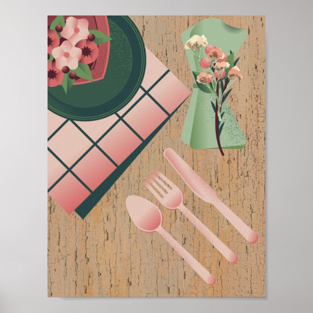 serveringsstil för kök bord poster (Framsidan)