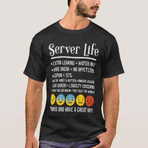 Serverlivets Servitör Waitress Bartender T Shirt