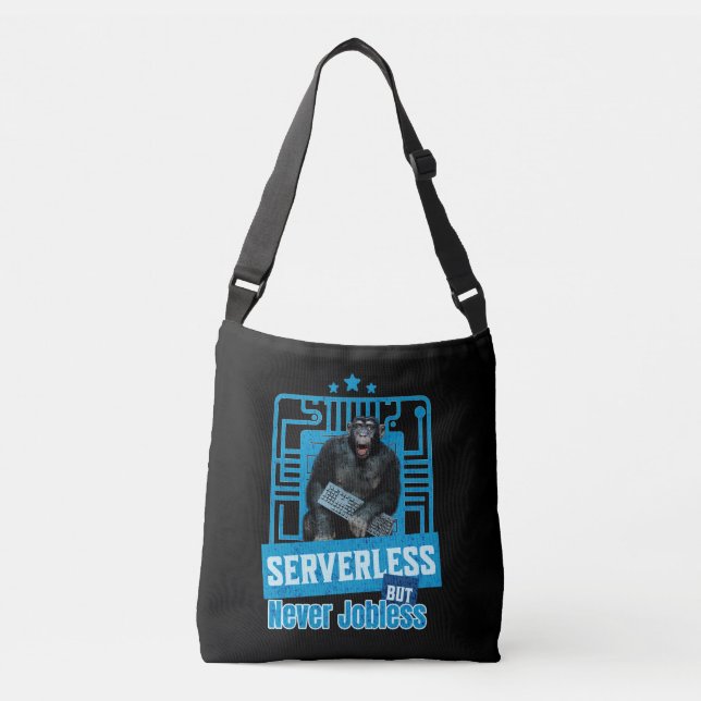 Serverlös Rollig Apa Utvecklarhumor Axelväska (Framsida)