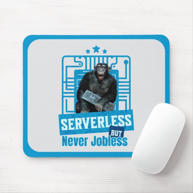 Serverlös Rollig Apa Utvecklarhumor Musmatta (Med mus)