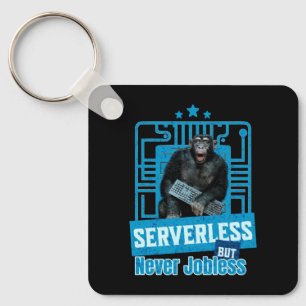 Serverlös Rollig Apa Utvecklarhumor Nyckelring