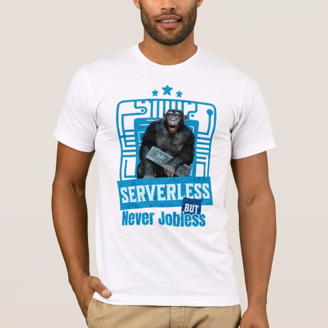 Serverlös Rollig Apa Utvecklarhumor T Shirt (Framsida)