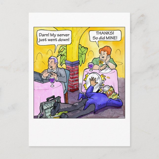 Servern nere! vykort (Framsida)