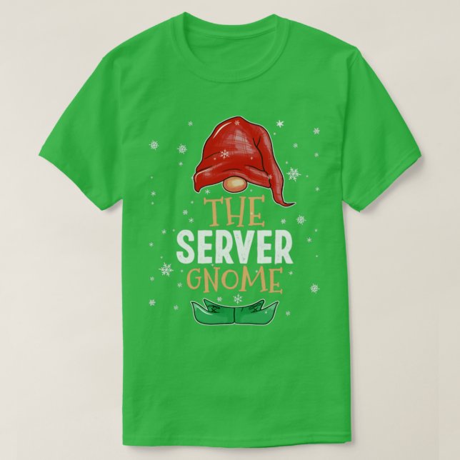 Serverns Gnome-familj matchar julutsprogrammet T Shirt (Design framsida)