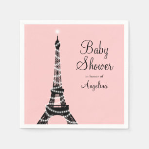 Servett för baby shower för Eiffel tornSparkles