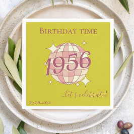 Servetter födda 1956 70-årsdag bordssmyckning