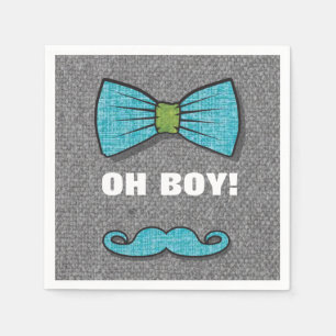 Servetter för baby shower för man för OH-POJKE