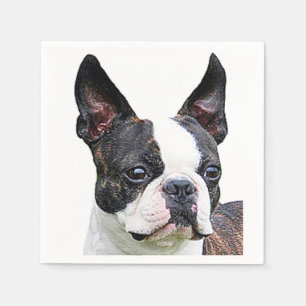 Servetter "för Boston terrier" papper