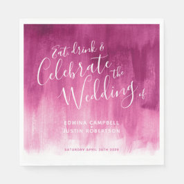 Servetter för bröllop för abstrakt vattenfärgkonst