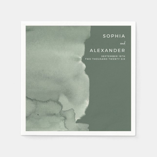 Servetter för ett modernt bröllop.  (Framsidan)