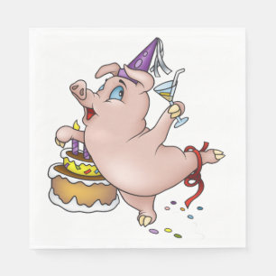 Servetter för födelsedaggrispapper