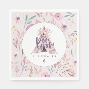 servetter för födelsedagsfest för powwowteepee