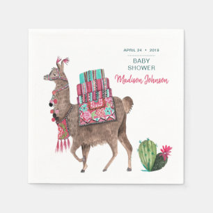 Servetter för Llama för baby showerparty
