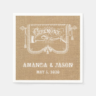 Servetter för papper för bröllop för