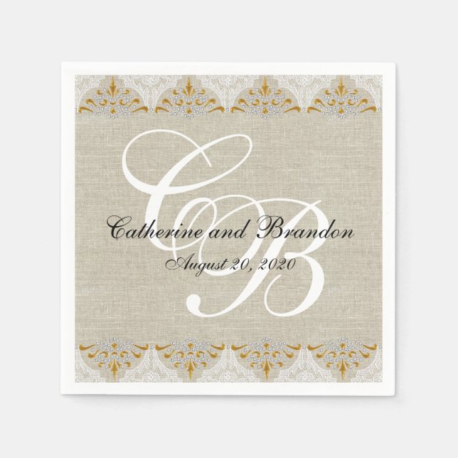 Servetter för papper för bröllop för (Framsidan)