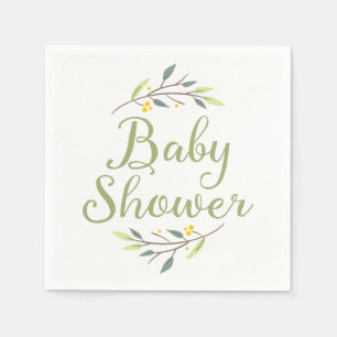 Servetter för skogsmarkskogbaby shower