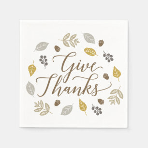 Servetter för thanksgiving för tack för