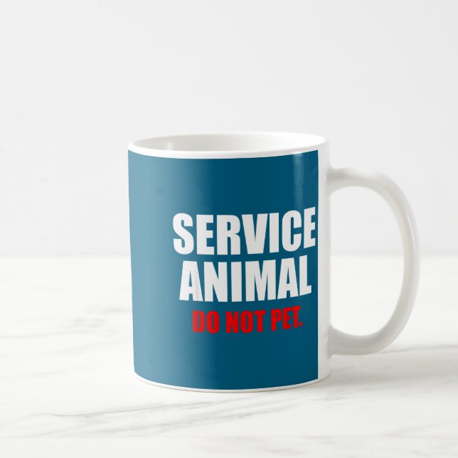 Service Animal Do Not Pet Funny Animal Lover  Kaffemugg (Höger)