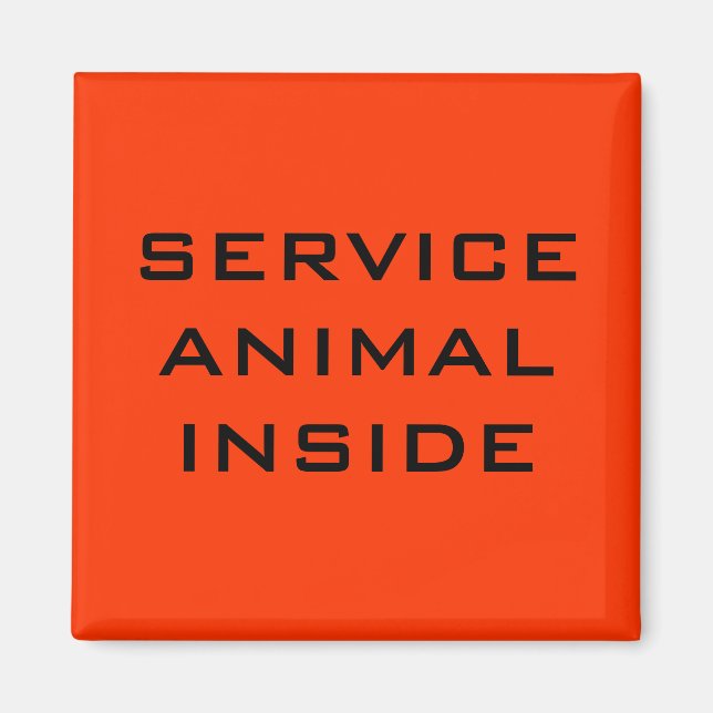 Service Animal Inside Door Magnet (Framsidan)