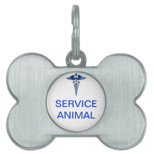 Service Animal Märkre med medicinsk Logotyp ID-bricka Husdjur