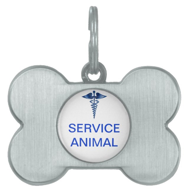 Service Animal Märkre med medicinsk Logotyp ID-bricka Husdjur (Framsidan)