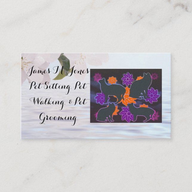 Service åt Animal Pet Sitta Cat Hund Business Offi Visitkort (Framsida)