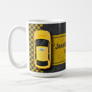 Service Cab Driver Gult Taxi Business Kaffemugg